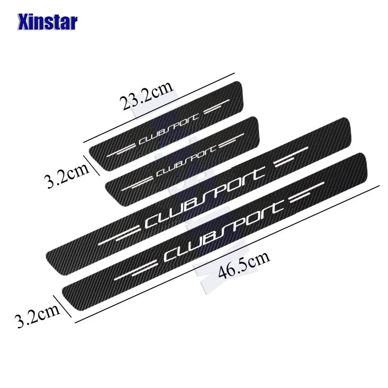 4Pcs Carbon Fiber Door Sill Stickers for VW Golf 8 GTI