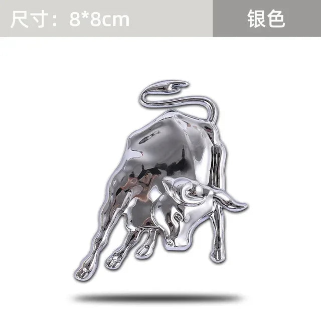 Universal Metal 3D Bull Emblem Badge