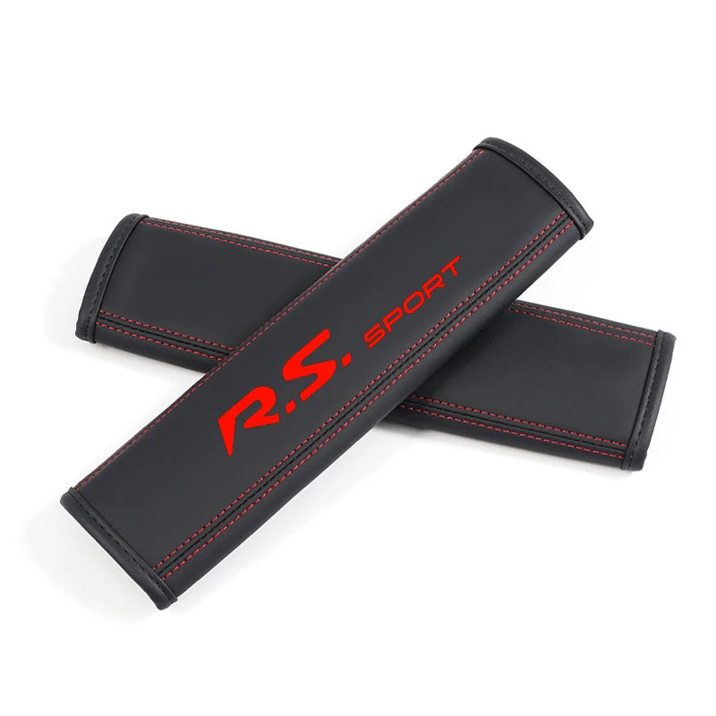 2Pcs Leather Seat Belt Cover for Renault RS Megane Clio