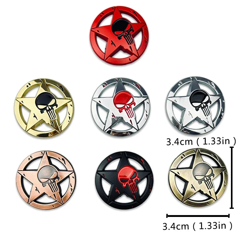 Universal Skull Emblem Badge Sticker