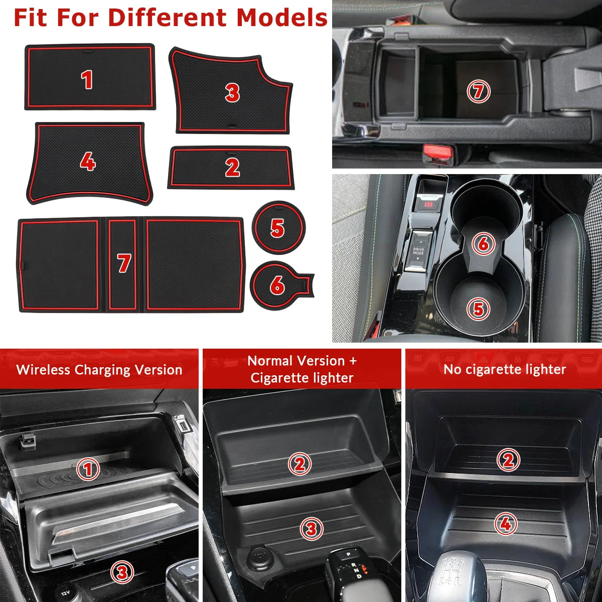 Anti-Slip Door Slot Mats for Peugeot 208/2008 E-Series
