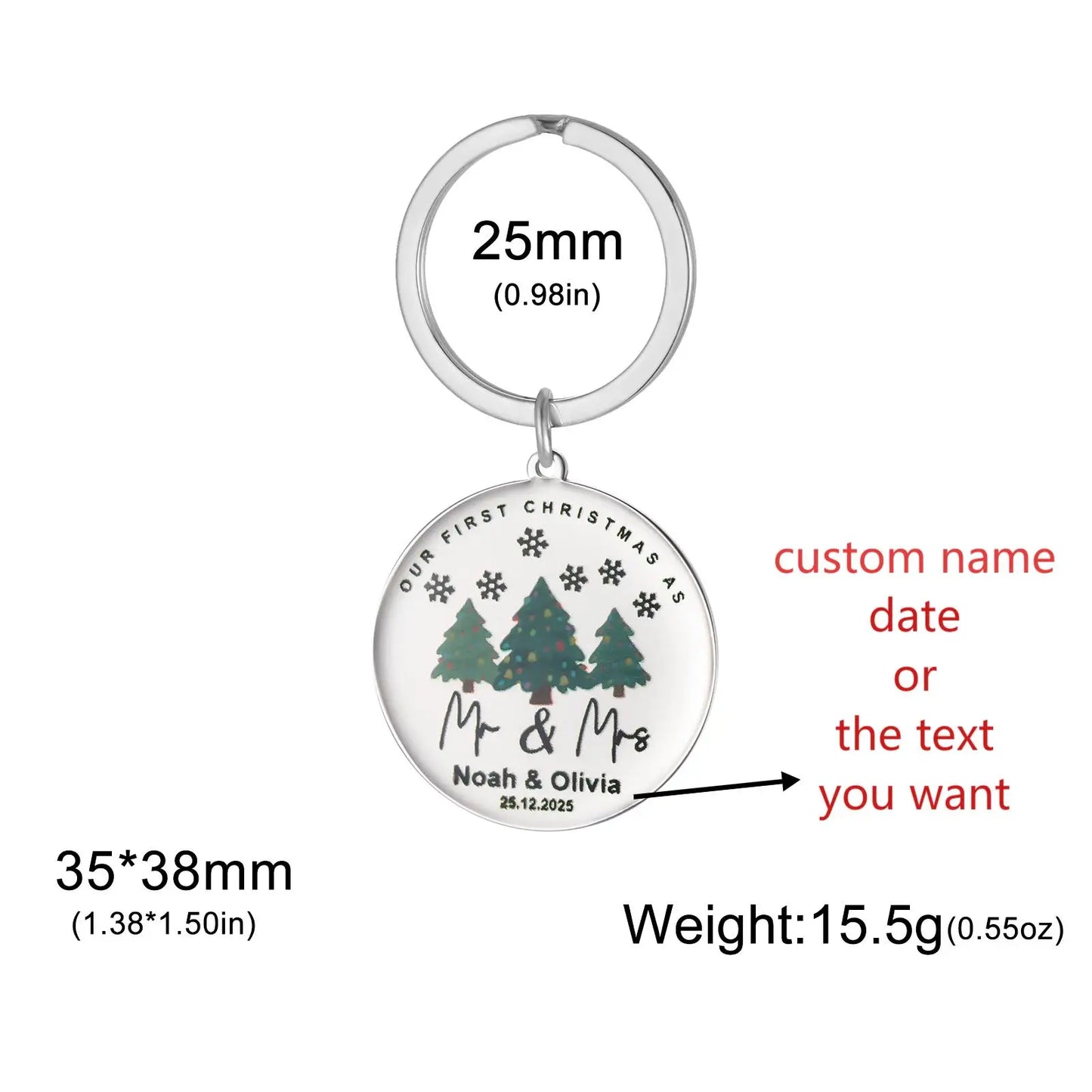 Custom Stainless Steel Keychain – Engraved Name & Date Gift Style B – Car Accessories | MotorWorld Marketplace