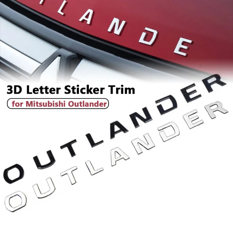 ABS Chrome 3D Hood Emblem Badge for Mitsubishi Outlander