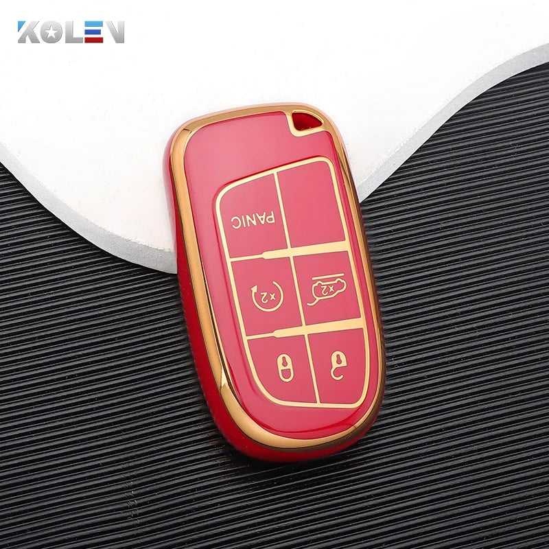 Premium TPU Key Fob Cover for Jeep, Dodge, Fiat, Ram, Durango
