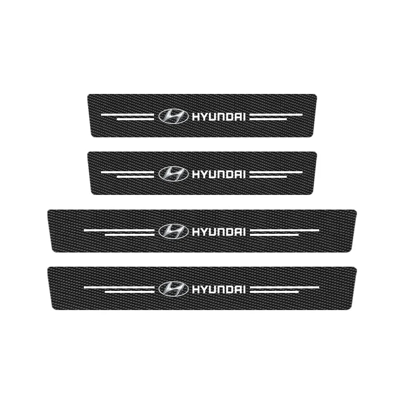Leather Door Sill Protectors For Hyundai