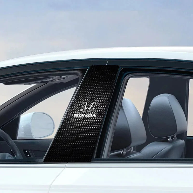 2Pcs Center Pillar Emblem Stickers for Honda Civic Accord