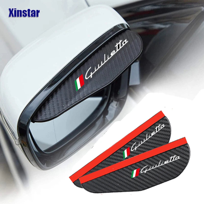 2 pegatinas para cejas de espejo retrovisor para Alfa Romeo Giulietta (ajuste duradero)