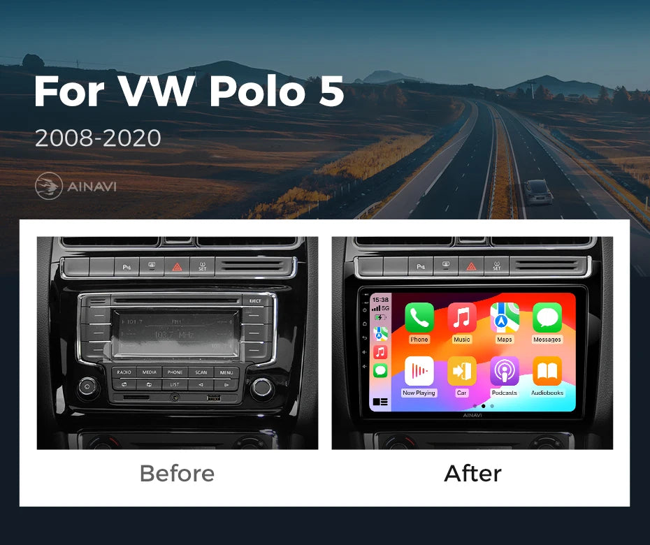 Sistema multimedia Ainavi para VW Polo 5 (2008-2017)