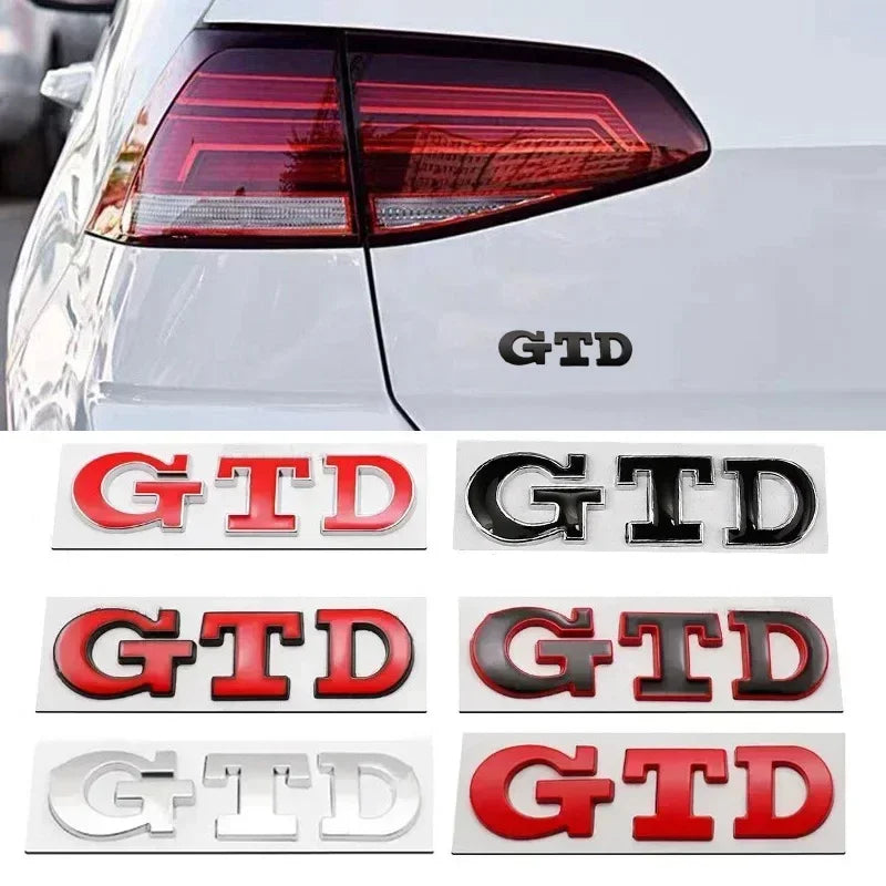 3D Metal GTD Emblem Badge for VW Polo Golf MK4-8 Grill/Trunk