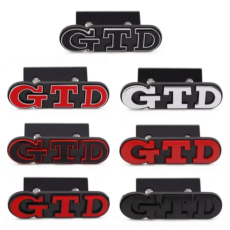 3D Metal GTD Emblem Badge for VW Polo Golf MK4-8 Grill/Trunk