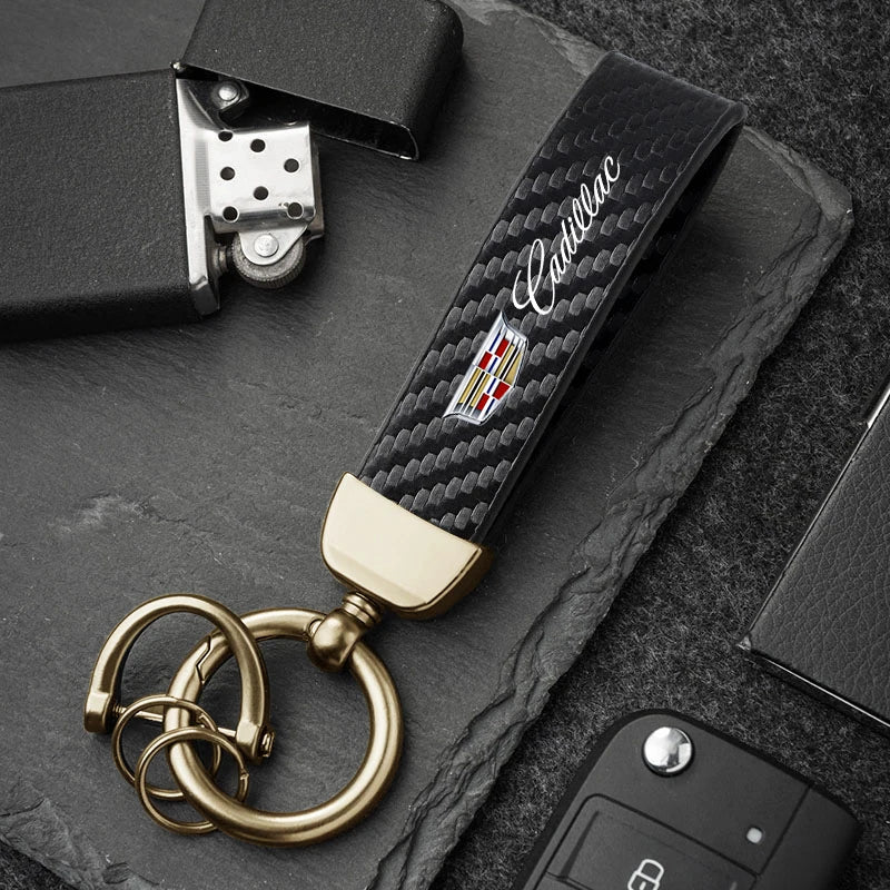 Premium Carbon Fiber Keychain for Cadillac Escalade & More