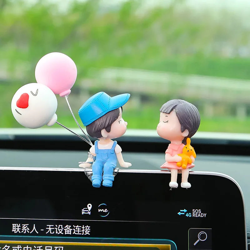 Figurines de couple de dessins animés mignons