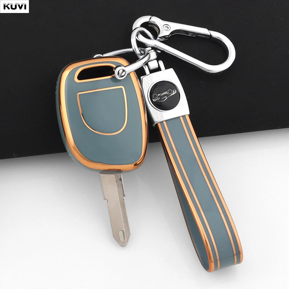 Hot Golden TPU Key Case for Renault Clio Kangoo Twingo