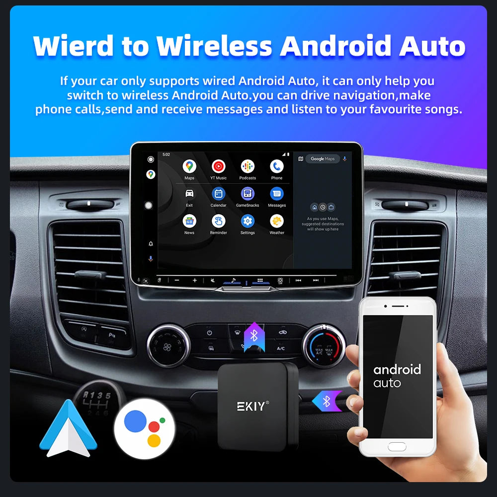 EKIY Mini CarPlay sans fil pour Toyota, Mazda, Nissan et plus encore - iOS15 et Bluetooth