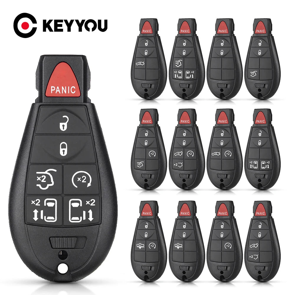 Coque de clé intelligente KEYYOU pour Chrysler Dodge Jeep 2-7 boutons
