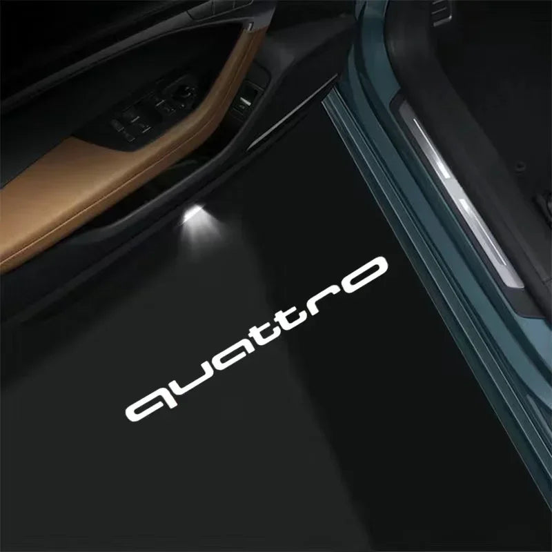 2 luces LED para puerta de coche con logotipo para Audi