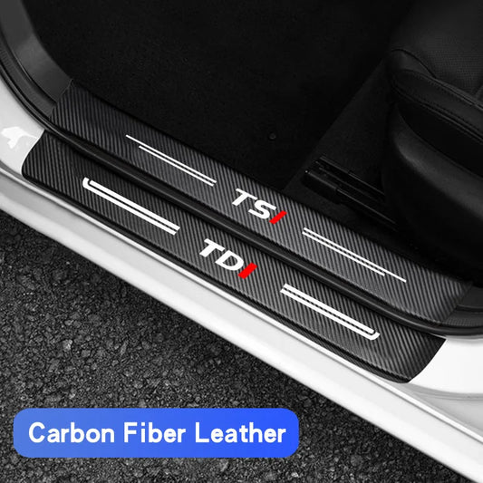 VW TDI TSI Golf/Polo Carbon Fiber Doorsill Protector Film