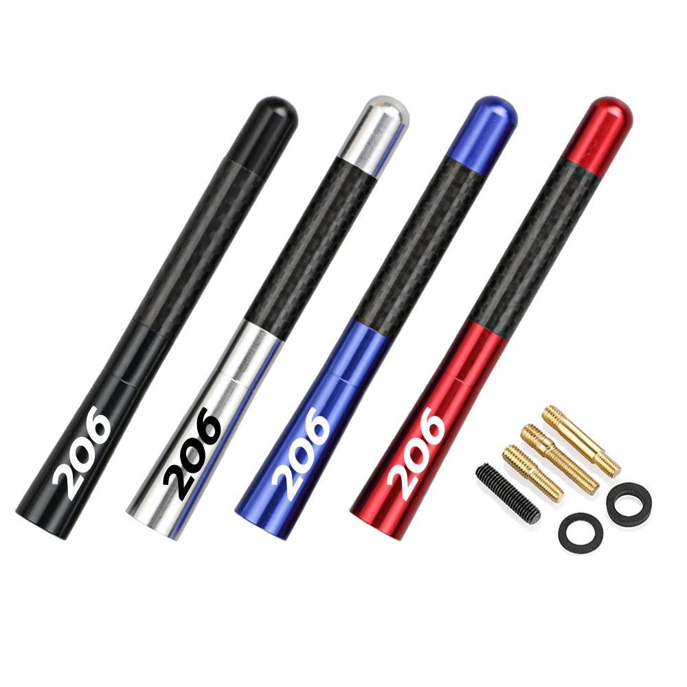 12cm/4.7in Carbon Fiber Antenna For Peugeot 206 1998-2012 AM/FM