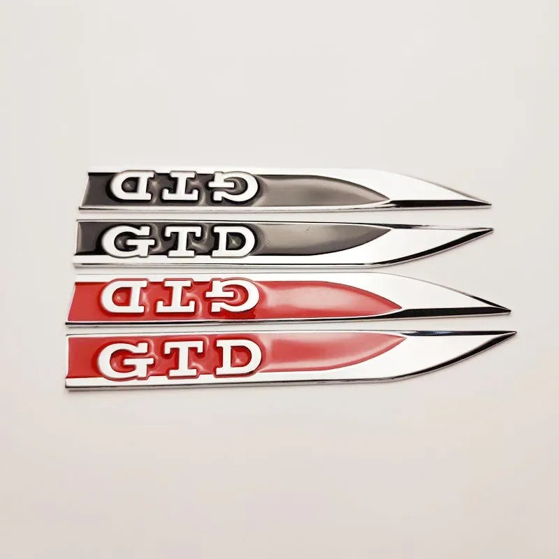 3D Metal Fender Badge Emblems for VW Golf 5/6/7 GTD GLI
