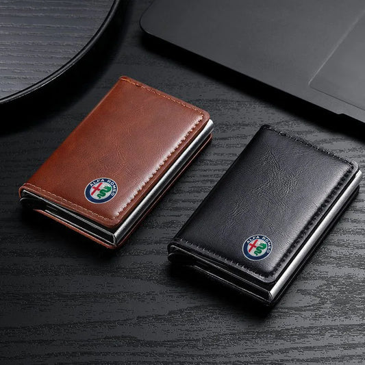 ID Card Wallet Pouch for Alfa Romeo 147 159 Giulietta Giulia