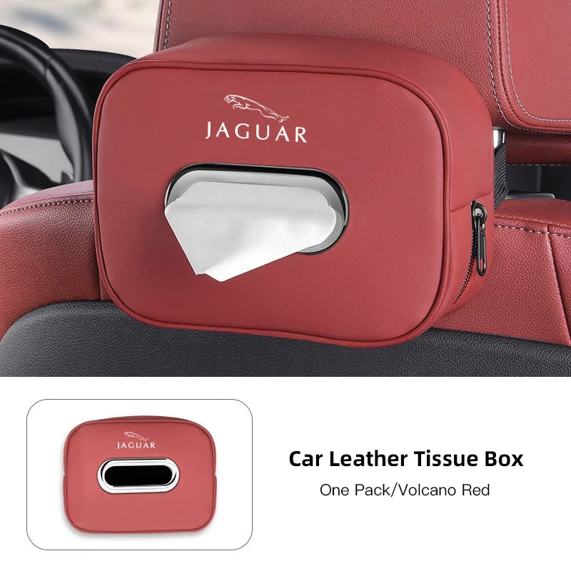 Premium Leather Tissue Holder for Jaguar