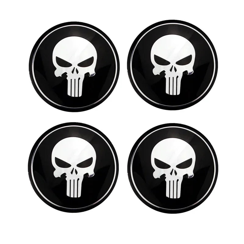 Universal 4pcs 56mm (2.2inch) Wheel Hubcap Stickers