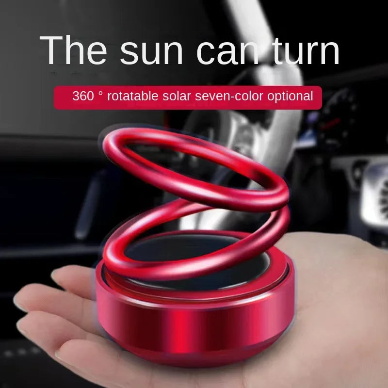 Ornement rotatif d'aromathérapie solaire pour voiture - Amélioration intérieure professionnelle
