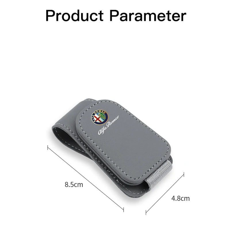 Premium Leather Sun Visor Glasses Clip for Alfa Romeo GT