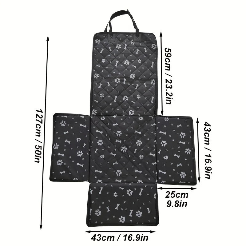Waterproof Pet Carrier & Car Seat Cover, Foldable Black Bone Print L – Car Accessories | MotorWorld Marketplace