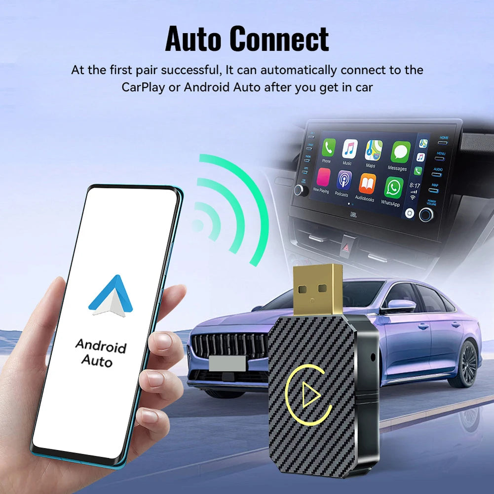 Wireless CarPlay & Android Auto Adapter USB Plug&Play OEM