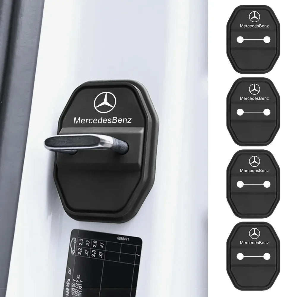 2/4pcs Silicone Door Lock Cover for Mercedes-Benz