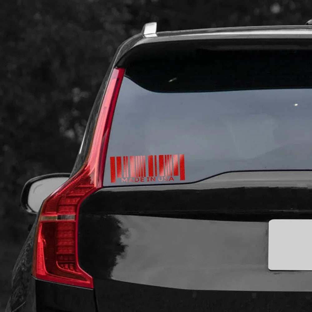 Universal USA Barcode Car Sticker – Premium Vinyl Decal