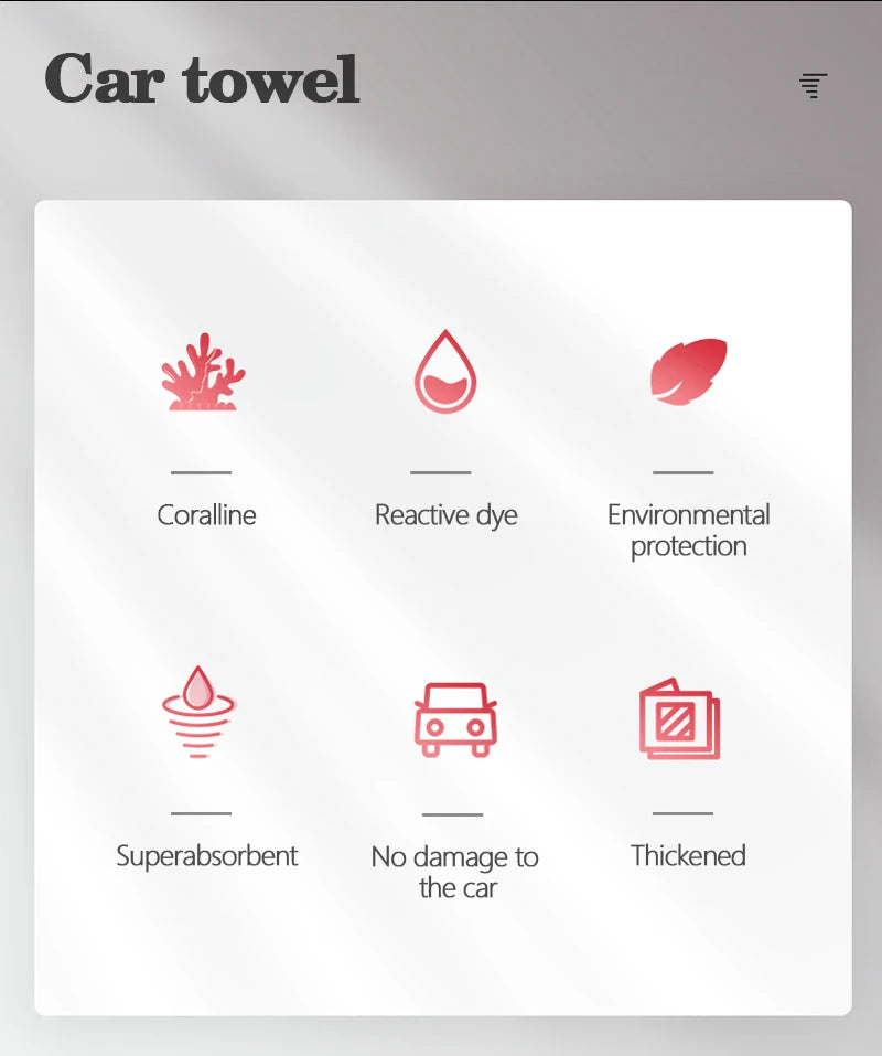 Toalla de microfibra premium para el cuidado y los detalles de Cadillac