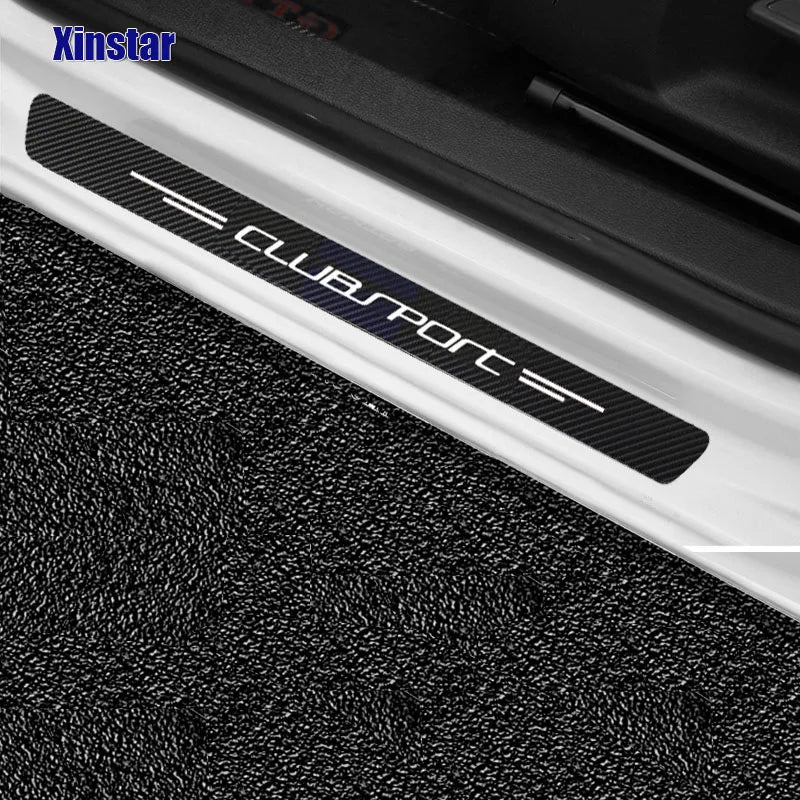 4Pcs Carbon Fiber Door Sill Stickers for VW Golf 8 GTI
