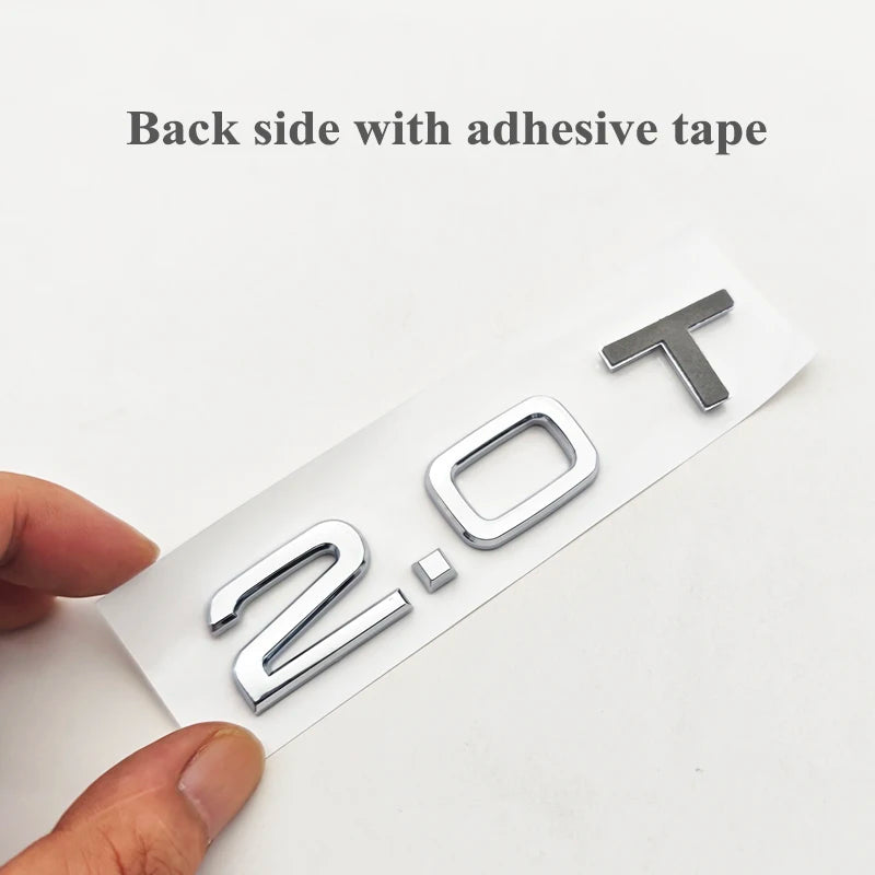 3D 2.0T ABS Emblem Badge for Audi A4 A3 A6 Q5 S3 A5