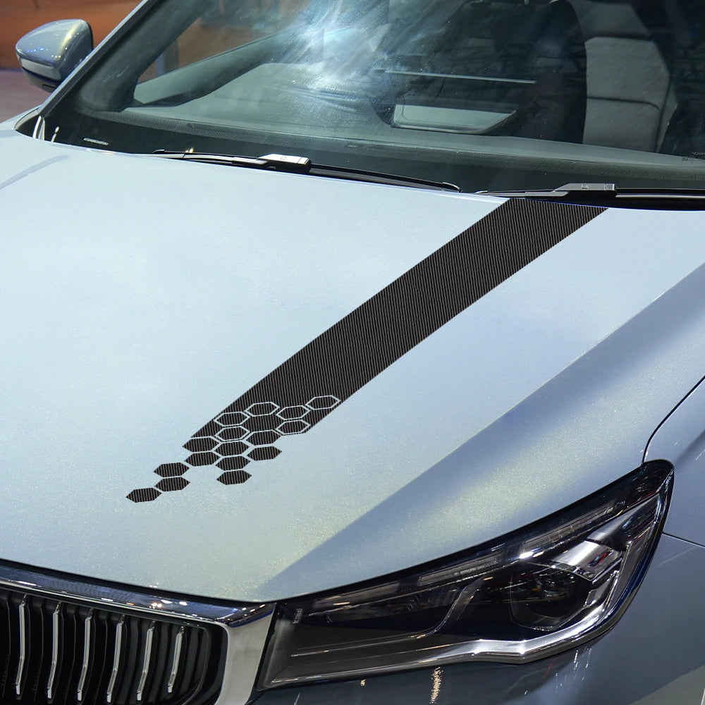 Honeycomb Racing Hood Sticker Vinyl Decal For Audi BMW Tesla