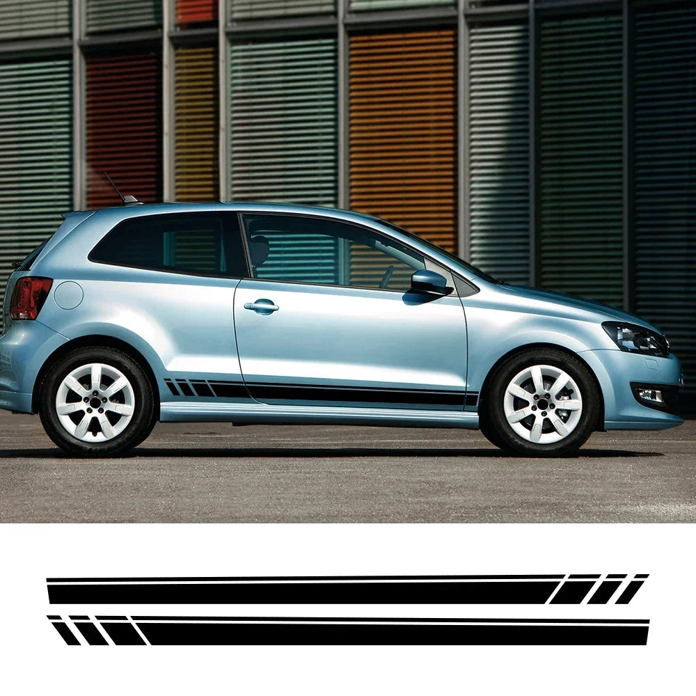 2PCS Racing Side Stickers for VW Polo 6R/6C/9N2/9J GTI
