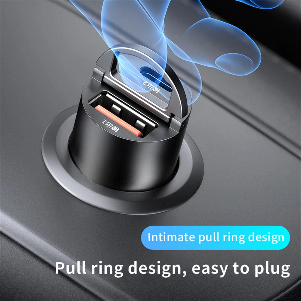 Mini chargeur de voiture QC3.0 PD 100 W/200 W - Charge rapide pour appareils USB-C