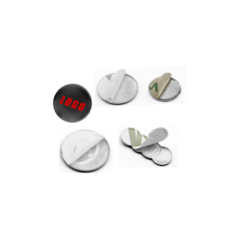 5Pcs 3D Aluminum Key Emblem Decal Set for Top Car Brands