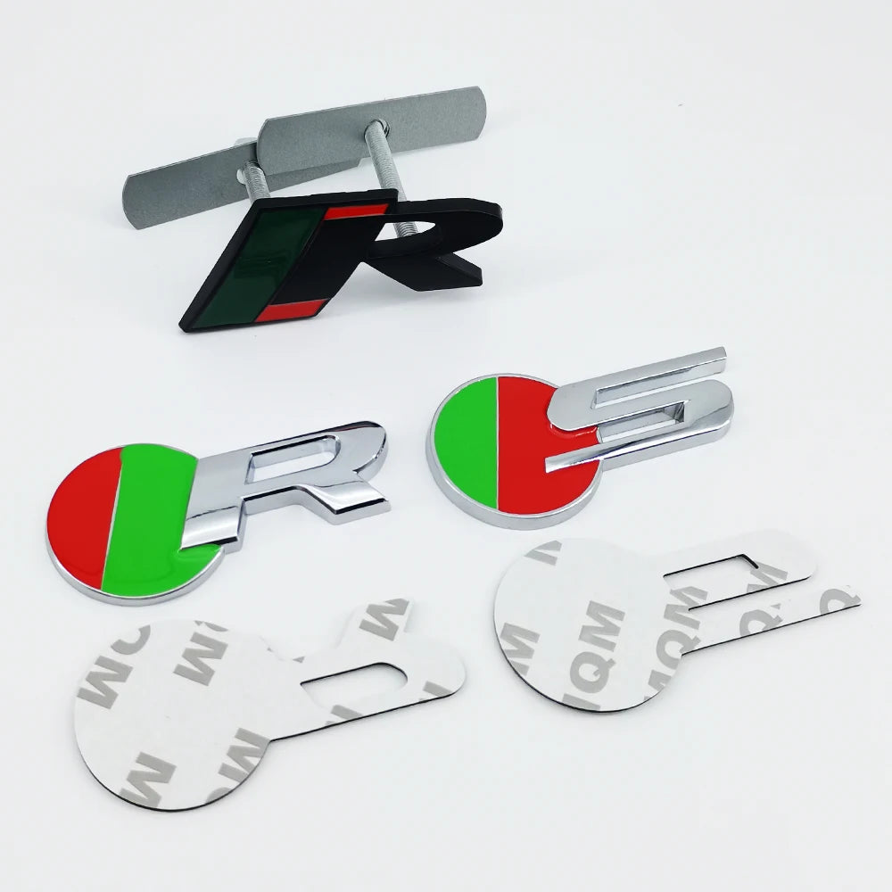3D Metal R S Logo Badge Emblem for Jaguar