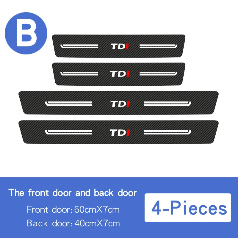 VW TDI TSI Golf/Polo Carbon Fiber Doorsill Protector Film