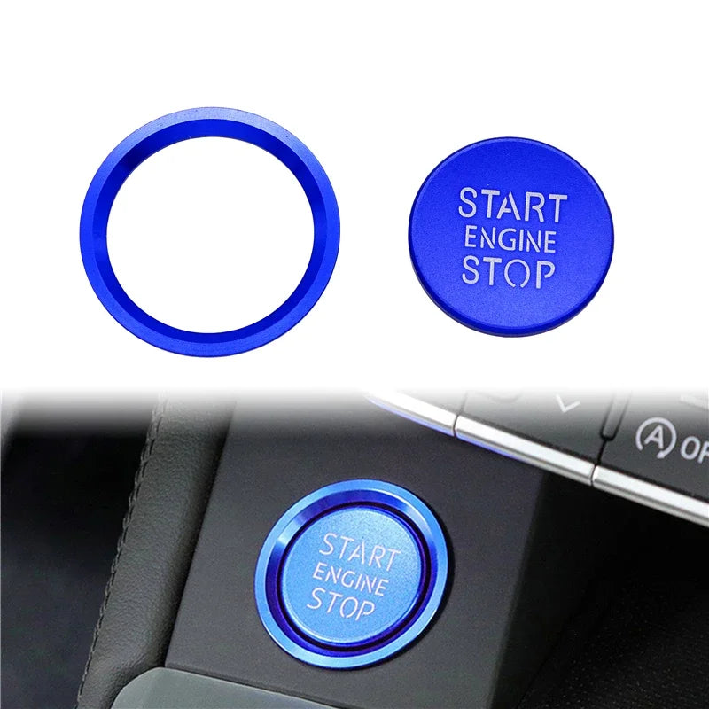 Premium Engine Start Stop Button Ring Cap for Audi, Alloy