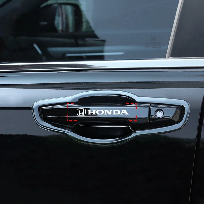 3D Door Handle & Mirror Badge Decals for Honda Models