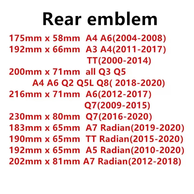 Emblema de coche para Audi