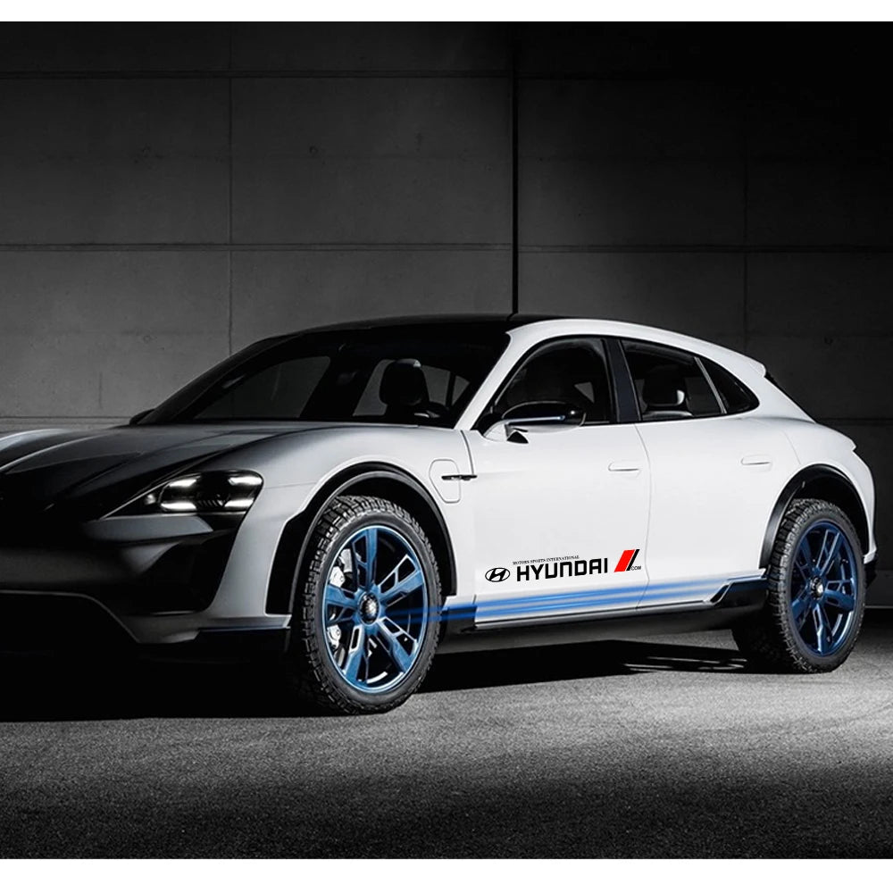 2pcs Sport Side Stripe Stickers for Hyundai