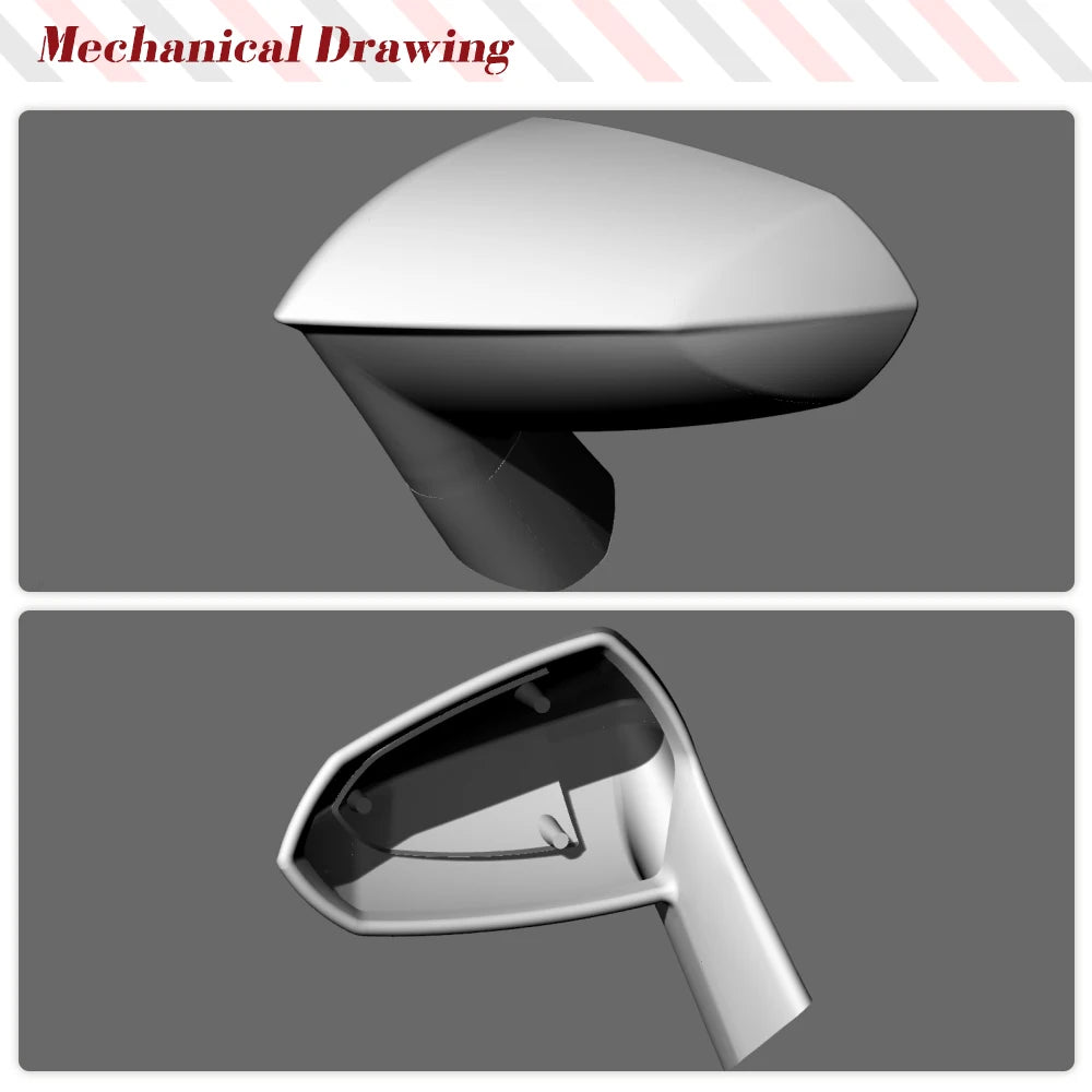 Dry Carbon Mirror Cover Trim for Gallardo LP550/560/570