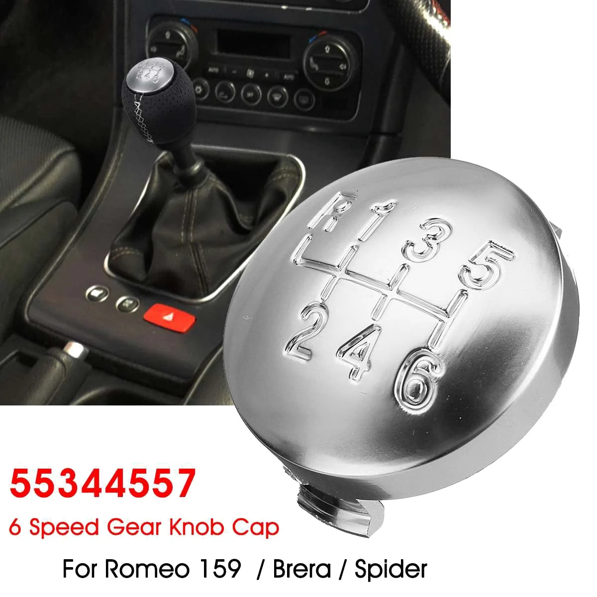 Premium Gear Shift Knob Cap for Alfa Romeo 159 Brera 05-11