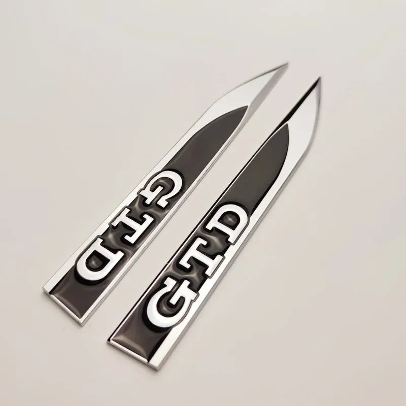 3D Metal Fender Badge Emblems for VW Golf 5/6/7 GTD GLI