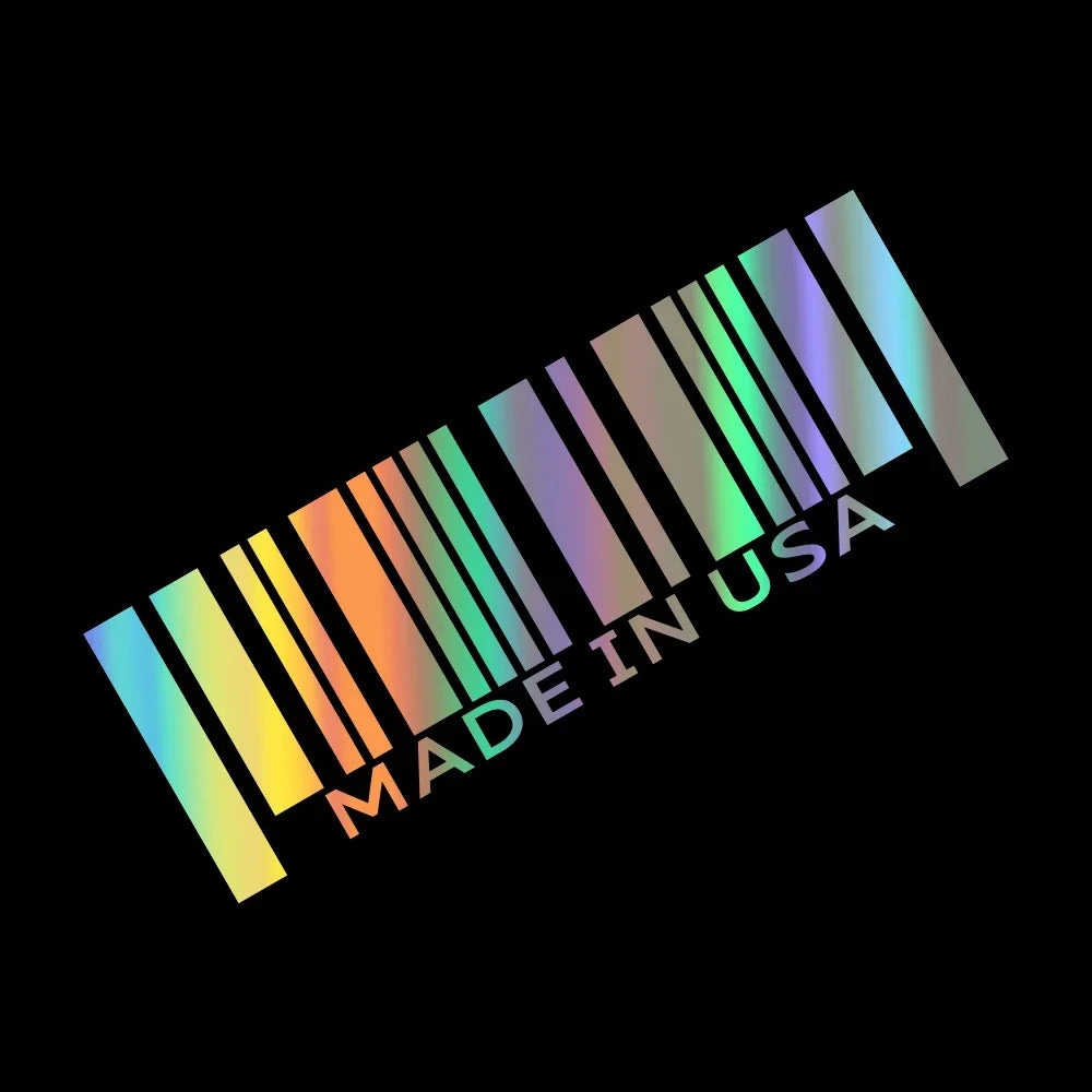 Universal USA Barcode Car Sticker – Premium Vinyl Decal