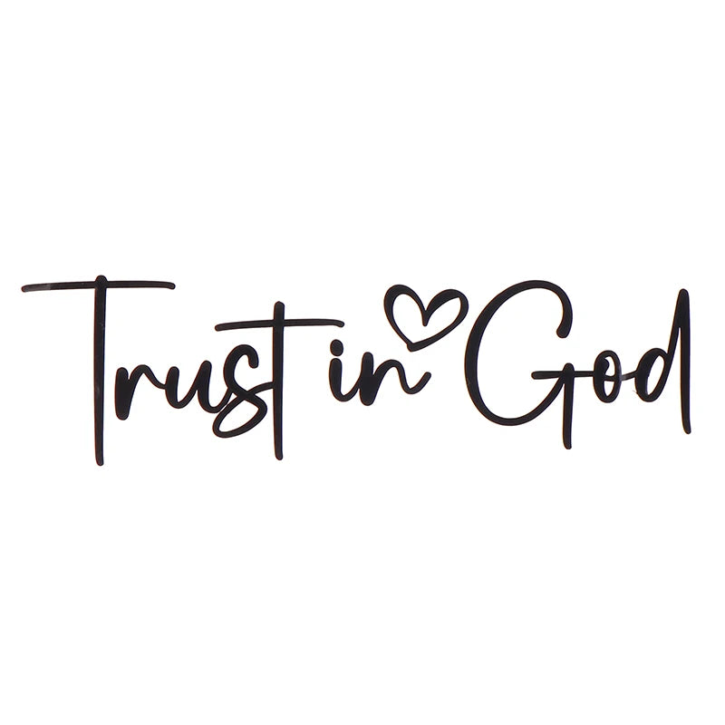 Trust In God Mirror Decal โ Faith Vinyl for Car Professionals